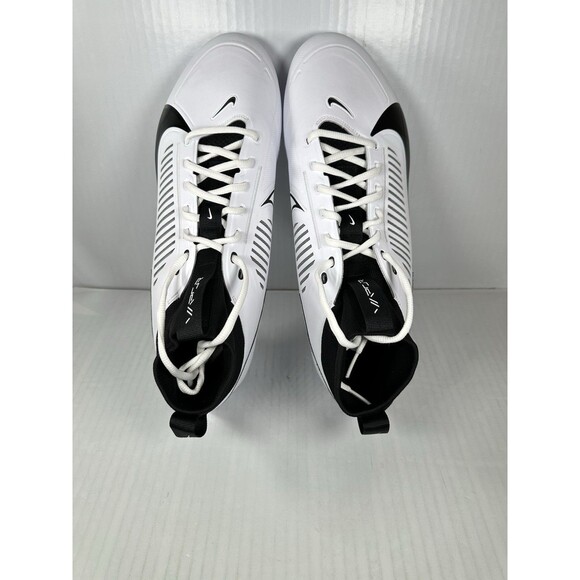 Size 15 Wide Nike Vapor Edge Pro 360 2 Carbon Football Cleats Mens White Black - Picture 6 of 7